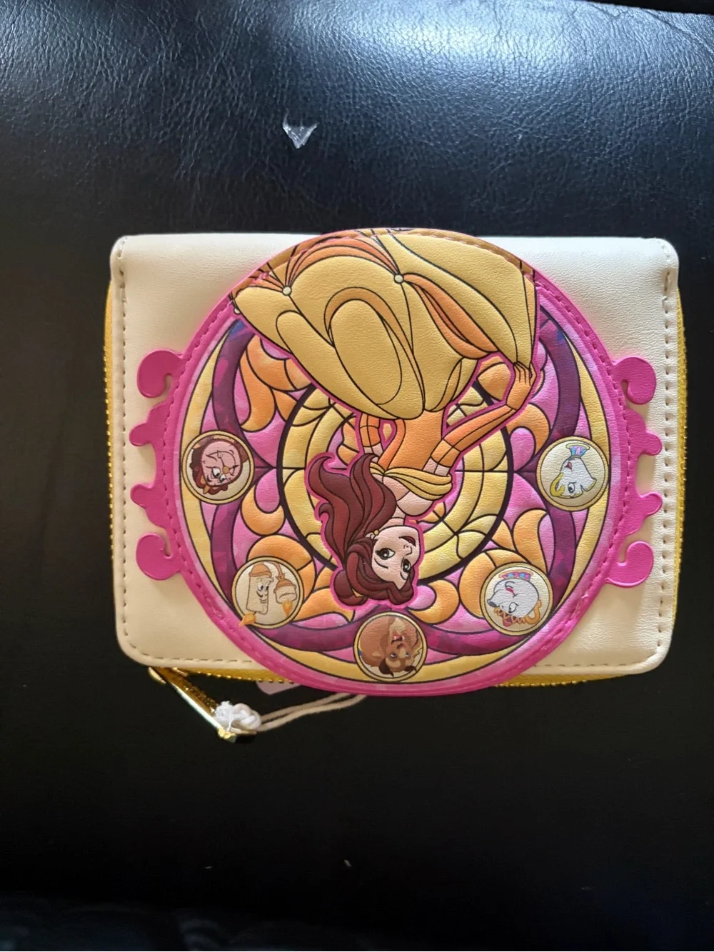 Loungefly Disney Beauty and the Beast Belle Stained Glass Mini Backpack & Wallet
